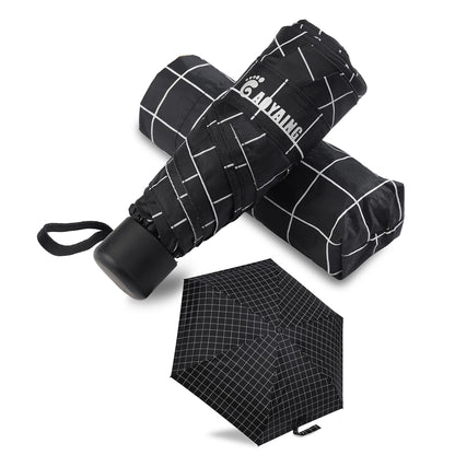 GAOYAING Compact Travel Umbrella with Case Sun&Rain Lightweight Small and Compact Suit for Pocket 34 Inches