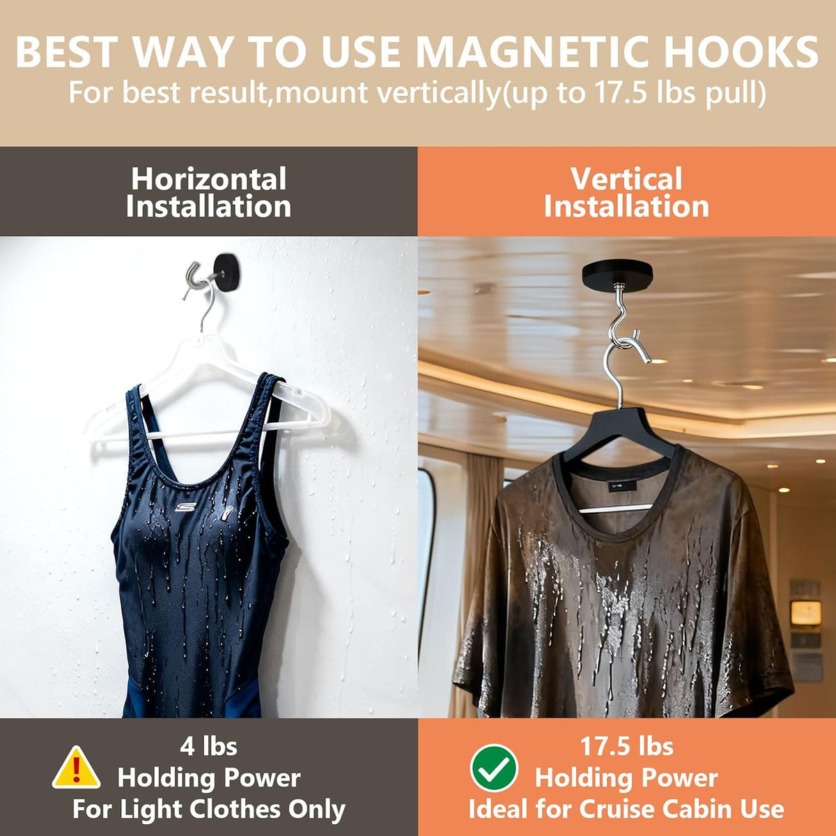 Esoes Magnetic Clothesline for Cruise Ship - 2027 Updated Stronger Magnets