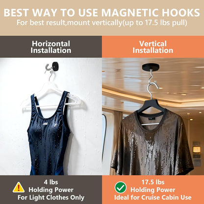 Esoes Magnetic Clothesline for Cruise Ship - 2027 Updated Stronger Magnets
