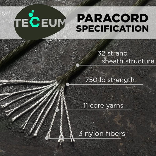 Paracord Rope 750lb 5/32 – Tent Camping Cord – Utility Outdoor Nylon Rope