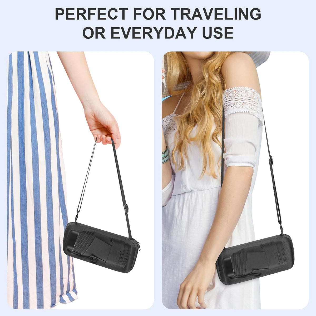 Mini Umbrella for Travel with Case Small Compact Sun Rain Tiny for Purse