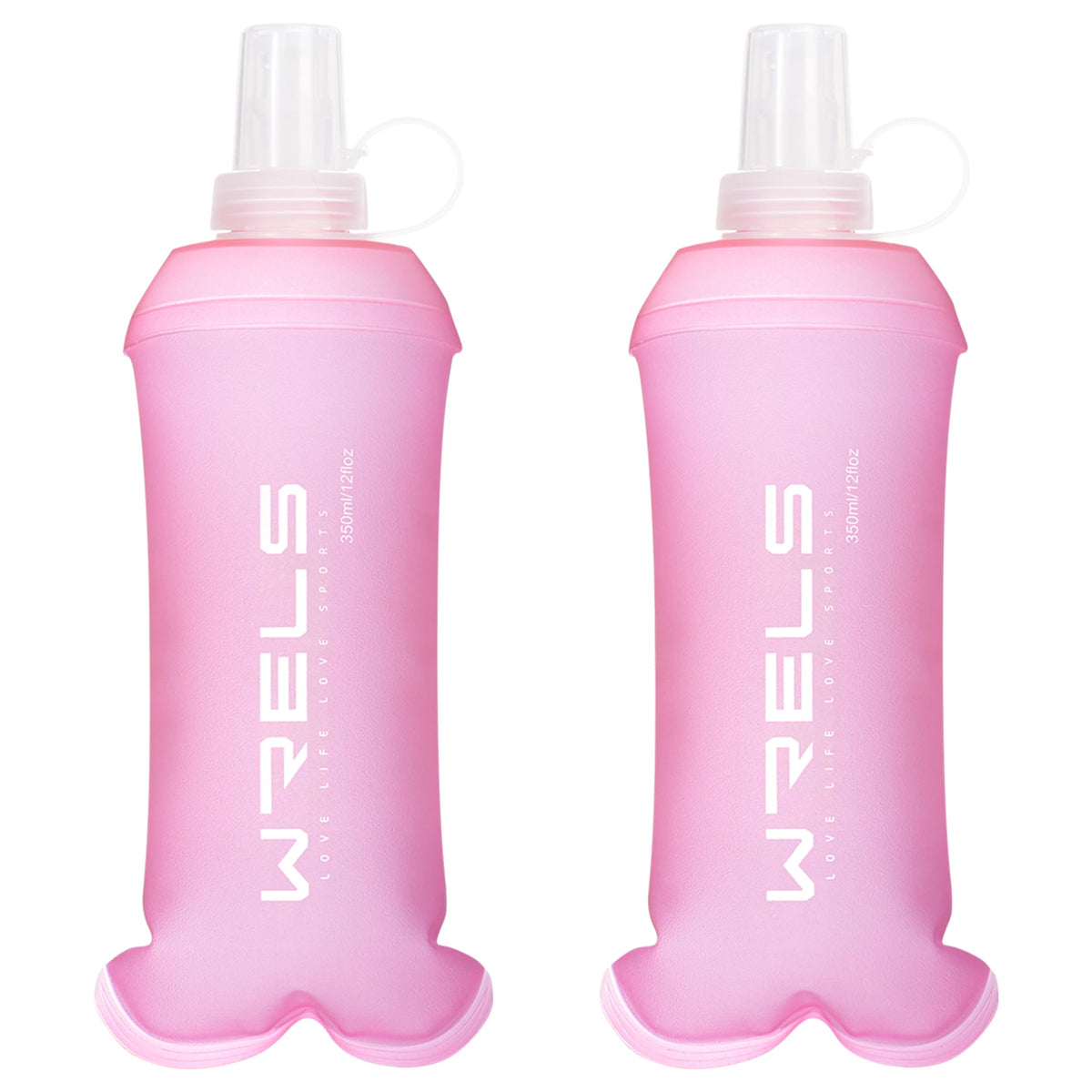 WRELS Running Water Bottle,250ml/350ml/500ml TPU Soft Flask,Collapsible Water Bottles for Hydration Vests and Running Belts Backpack, Soft Water Bottles For Hiking Cycling Climbing