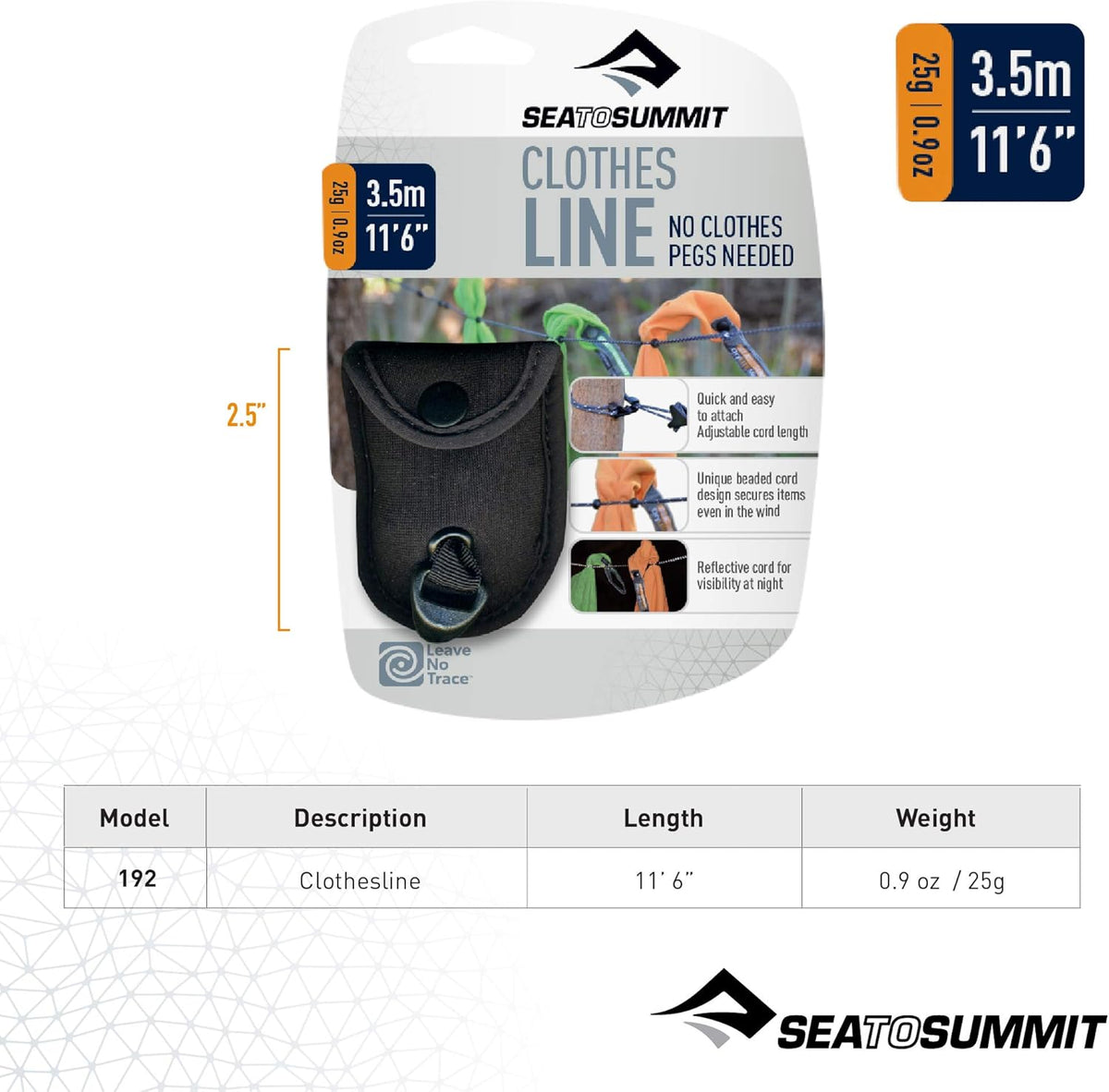 Sea to Summit Lite Line Camping and Travel Clothesline
