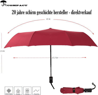 SY COMPACT Travel Umbrella - Windproof Automatic Compact Umbrellas for Rain