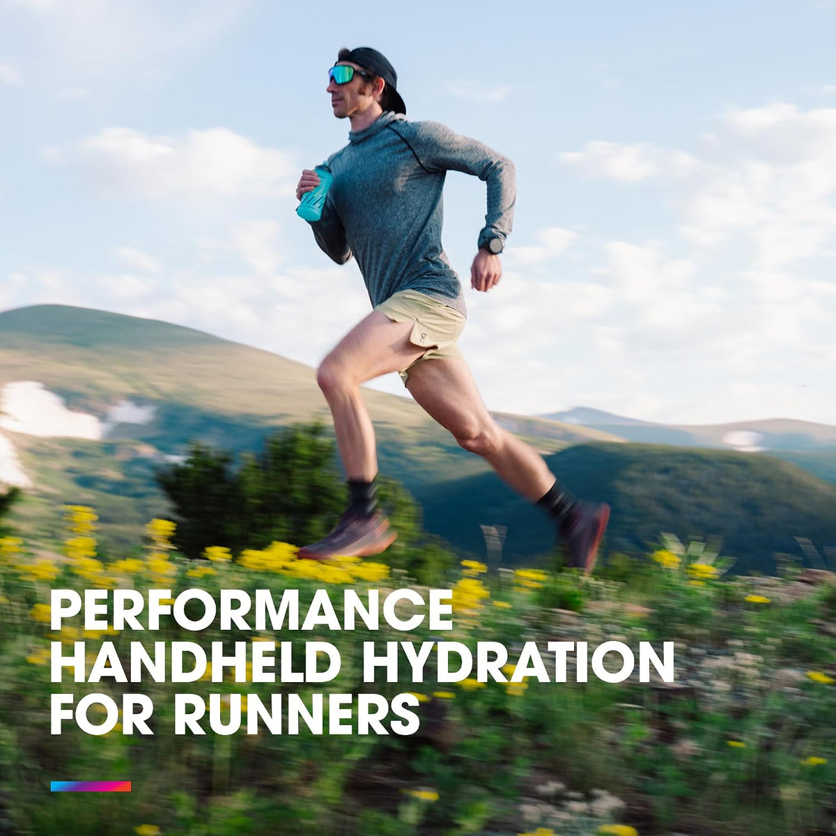 HydraPak SkyFlask Speed - Collapsible Handheld Running Water Bottle (350ml, 500ml, 500ml Insulated) - Adjustable Strap, Lightweight, Spill-Proof Cap