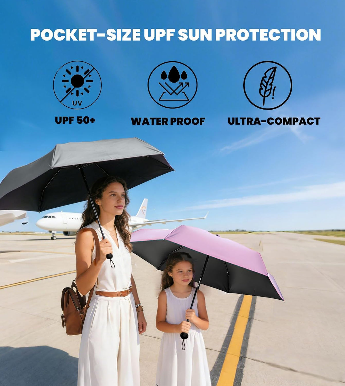 MRTLLOA Travel Essentials Mini/Compact Umbrella for Purse