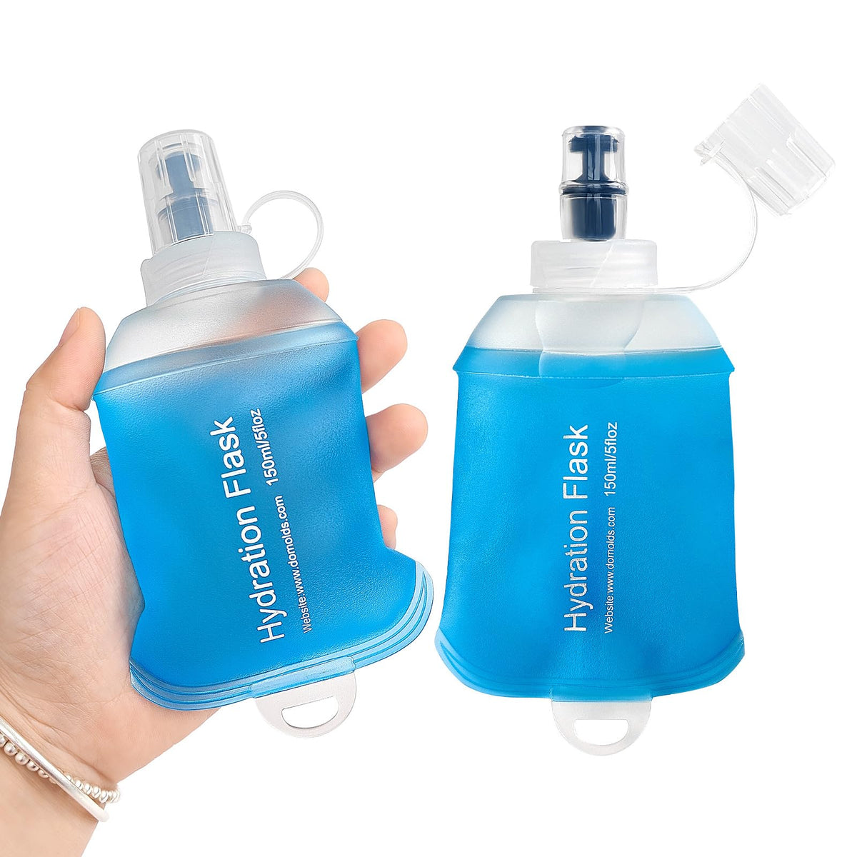 GUYI GYGYL Soft Flask Collapsible Water Bottle for Sports, 250ml White 2pcs