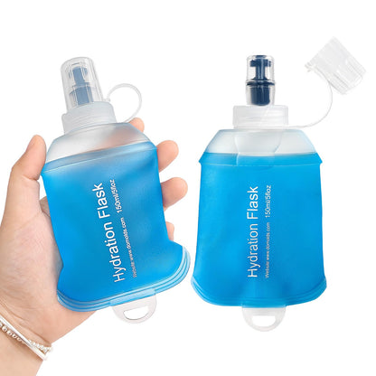 GUYI GYGYL Soft Flask Collapsible Water Bottle for Sports, 250ml White 2pcs
