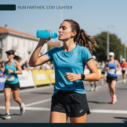 FITLY Soft Flask Running Water Bottle - Collapsible Hydration Flask