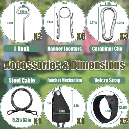 NAZOU Outdoor Retractable Clothesline, 3/16" Coated Steel Wire Rope