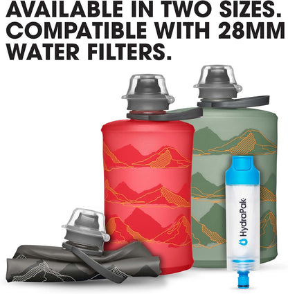 HydraPak Stow Collapsible Water Bottle (350ml, 500ml, 1L)