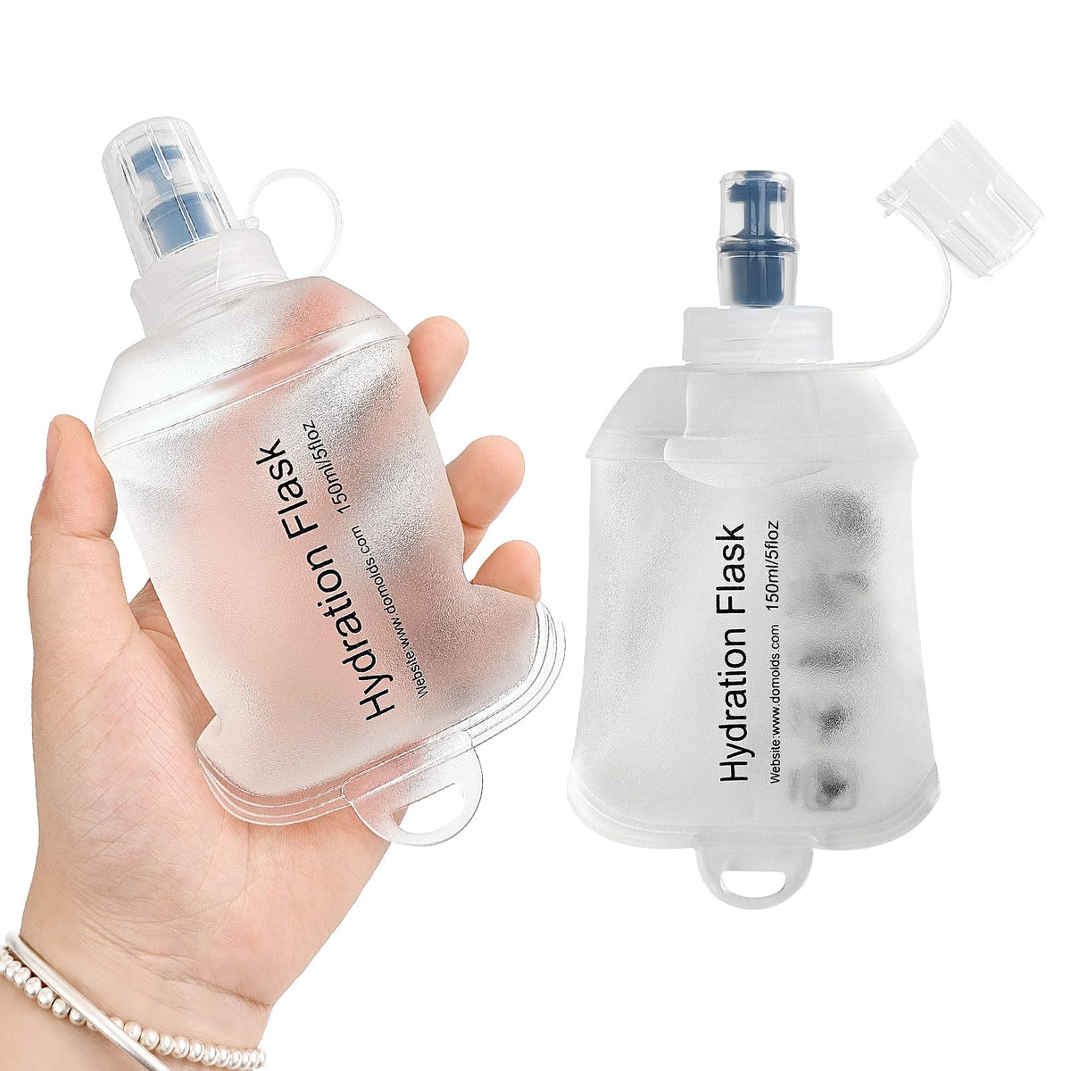 GUYI GYGYL Soft Flask Collapsible Water Bottle for Sports, 250ml White 2pcs