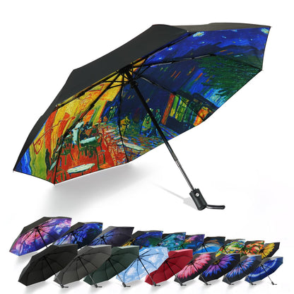 SY COMPACT Travel Umbrella - Windproof Automatic Compact Umbrellas for Rain