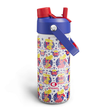 ENCOOL Insulated Water Bottle with Straw Stainless Steel Water Bottle, Leak-Proof, BPA-Free, Double Wall Vacuum Keeps Cold for 24 Hours for Sports, Travel, School (26 oz, Black Night)