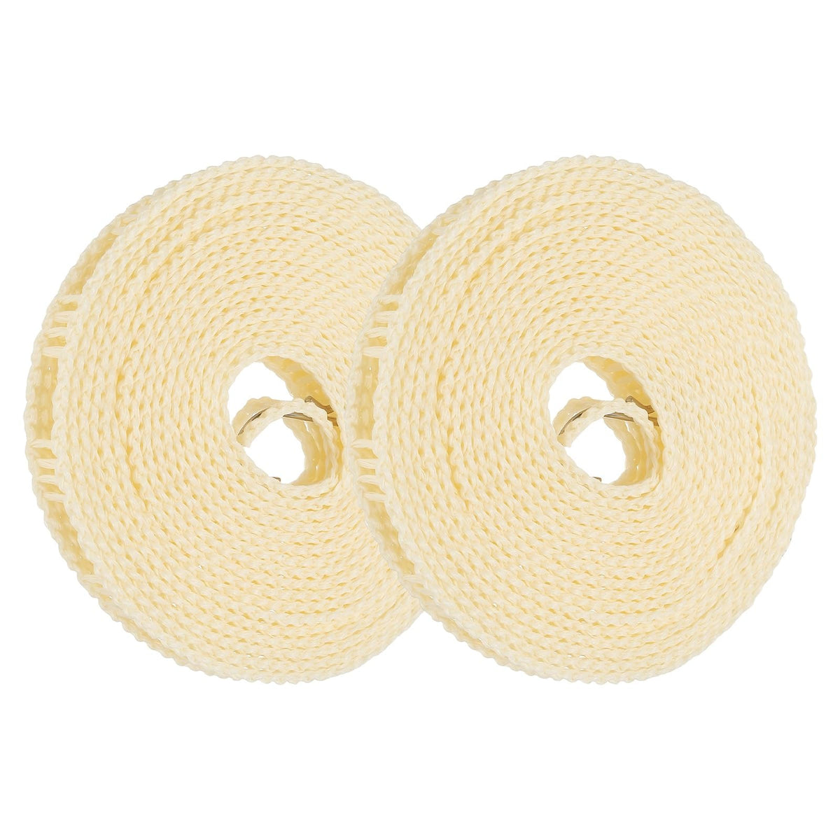 uxcell 2 Pcs Portable Travel Clothesline, 16.4ft Clothes Line Outdoors Travel Hanger Foldable Clothesline Rope with Hooks for Camping Hotel Backyard Home Cruise Ship, Beige