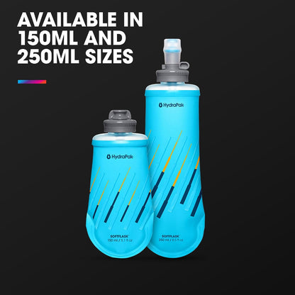 HydraPak SoftFlask Collapsible Nutrition Flask 2-Pack (250ml, Malibu)
