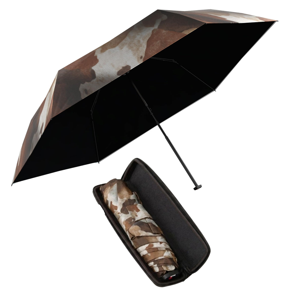Knirps X4U My Clever Companion– 90cm Diameter Windproof Manual Open/Close Umbrella, Small and Compact Design for Travel and All Weather Protection, with Retractable Feature and Travel Case