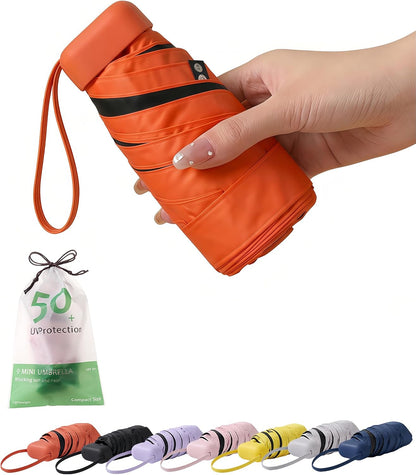 BAODINI Travel Mini Umbrella With UV Sun Protection, Compact Pocket Size