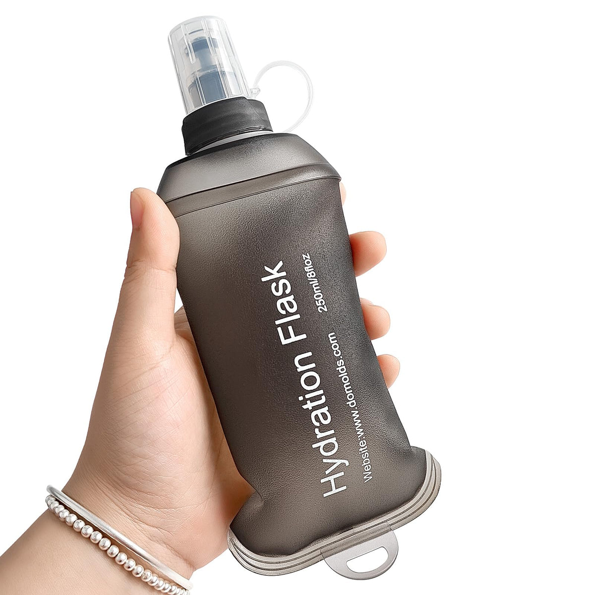 GUYI GYGYL Soft Flask Collapsible Water Bottle for Sports, 250ml White 2pcs