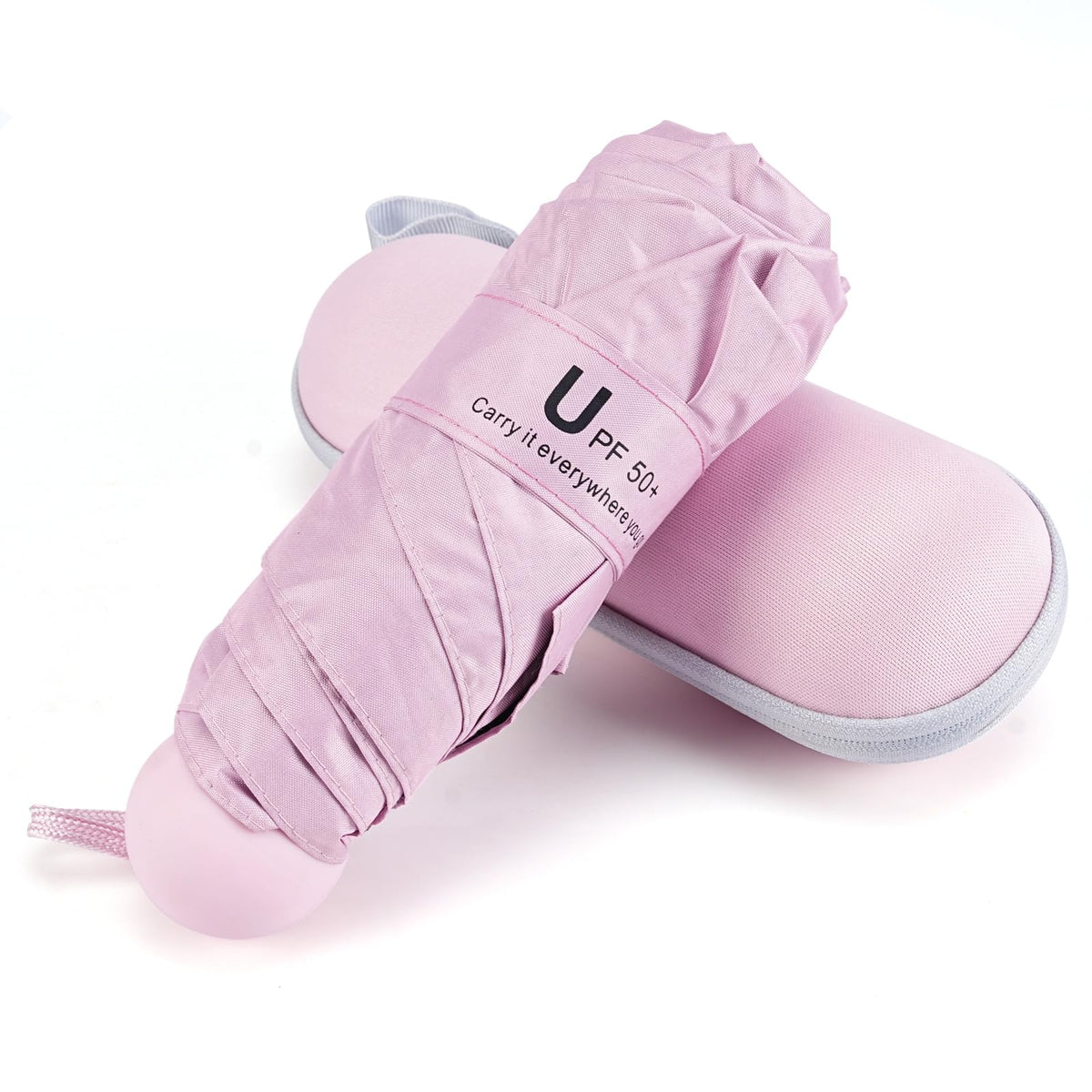 Mini Umbrella for Travel, Compact Folding Umbrella with Case