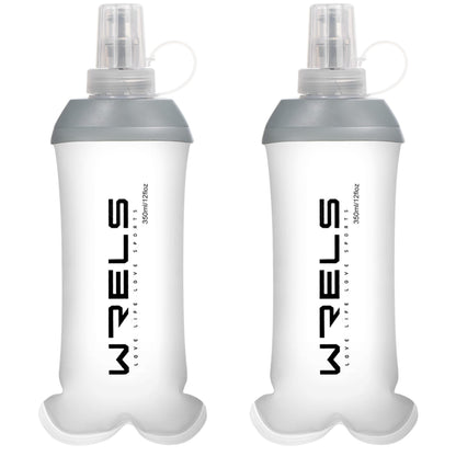WRELS Running Water Bottle,250ml/350ml/500ml TPU Soft Flask,Collapsible Water Bottles for Hydration Vests and Running Belts Backpack, Soft Water Bottles For Hiking Cycling Climbing