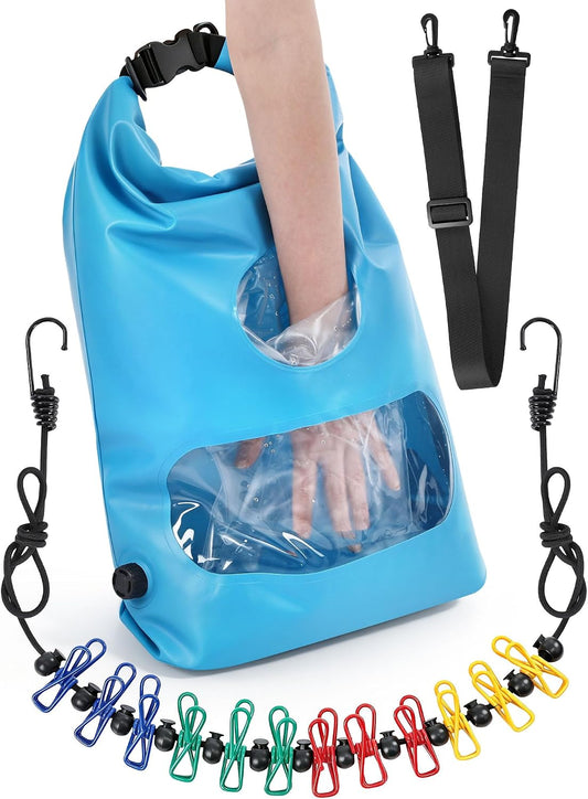 Saillong Portable Travel Washing Bag Kit, With Retractable Clothesline