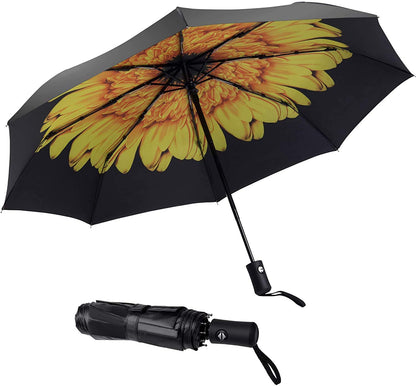 SY COMPACT Travel Umbrella - Windproof Automatic Compact Umbrellas for Rain