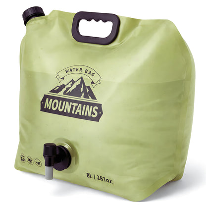 Camping Water Container 2 Gallon Collapsible Water Jug with Spout - Reusable Plastic Flasks, Foldable Empty Gallon Jug for Water Storage, Water Bag for Outdoor Hiking Emergency Prep (2 Pack)