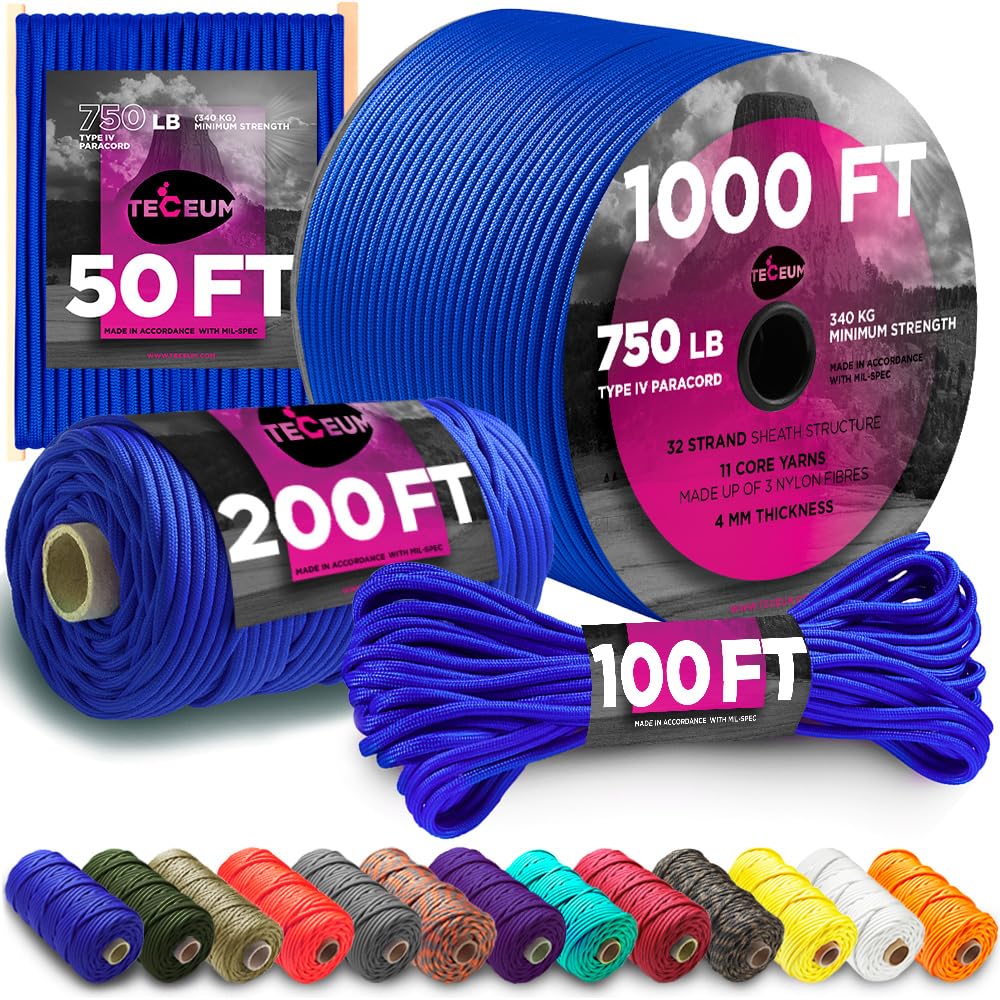 Paracord Rope 750lb 5/32 – Tent Camping Cord – Utility Outdoor Nylon Rope