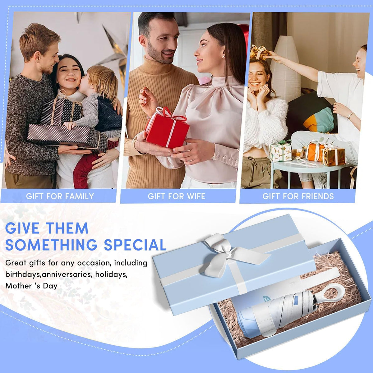 Mini Travel Umbrella Small Umbrella for Travel UV Parasol Compact Foldable