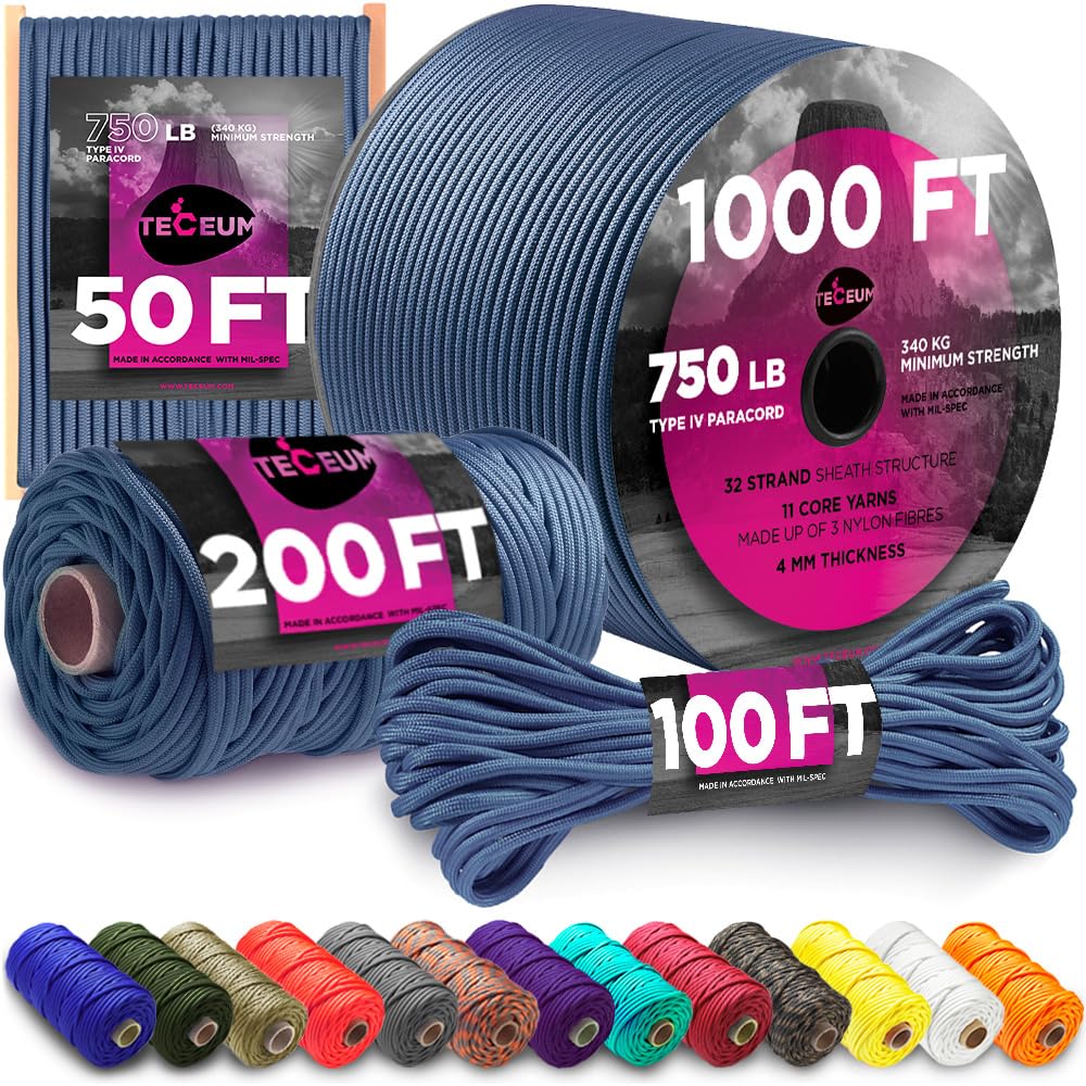 Paracord Rope 750lb 5/32 – Tent Camping Cord – Utility Outdoor Nylon Rope