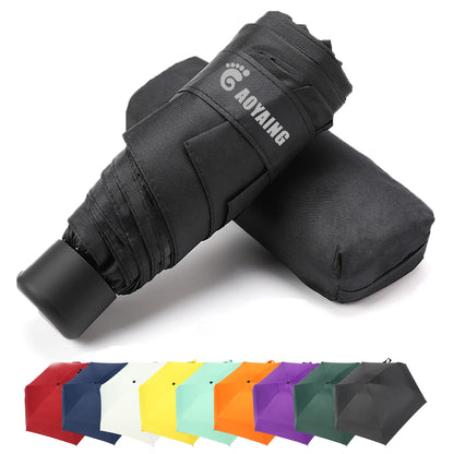 GAOYAING Compact Travel Umbrella with Case Sun&Rain Lightweight Small and Compact Suit for Pocket 34 Inches