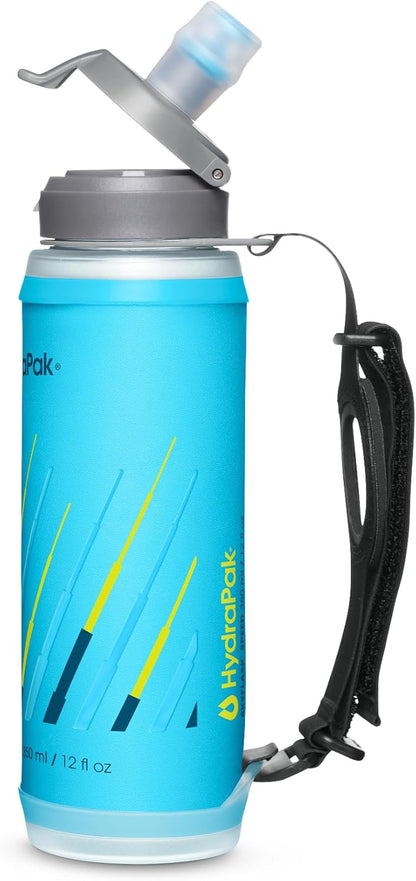 HydraPak SkyFlask Speed - Collapsible Handheld Running Water Bottle (350ml, 500ml, 500ml Insulated) - Adjustable Strap, Lightweight, Spill-Proof Cap