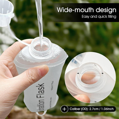 GUYI GYGYL Soft Flask Collapsible Water Bottle for Sports, 250ml White 2pcs