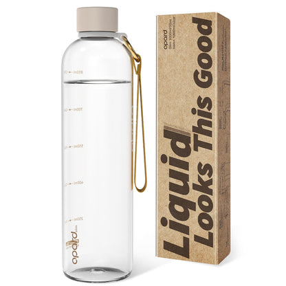Opard Slim Water Bottle 32oz, Dishwasher Safe Plastic Water Bottle BPA-Free, Leakproof Screw Top, Forest Green, Reusable for Travel School Sport Gym Hiking