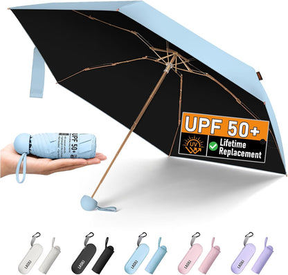 F3 MINI Travel Umbrella with UV Protection, Sun & Rain, 39" Arc