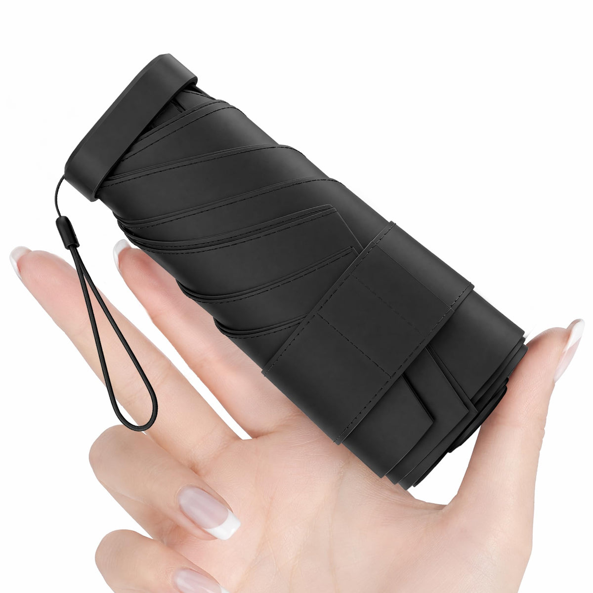 Mini Umbrella Travel Size, 5.9 Inch Compact Uv Umbrella For Sun Rain