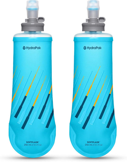HydraPak SoftFlask Collapsible Nutrition Flask 2-Pack (250ml, Malibu)