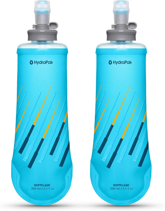 HydraPak SoftFlask Collapsible Nutrition Flask 2-Pack (250ml, Malibu)