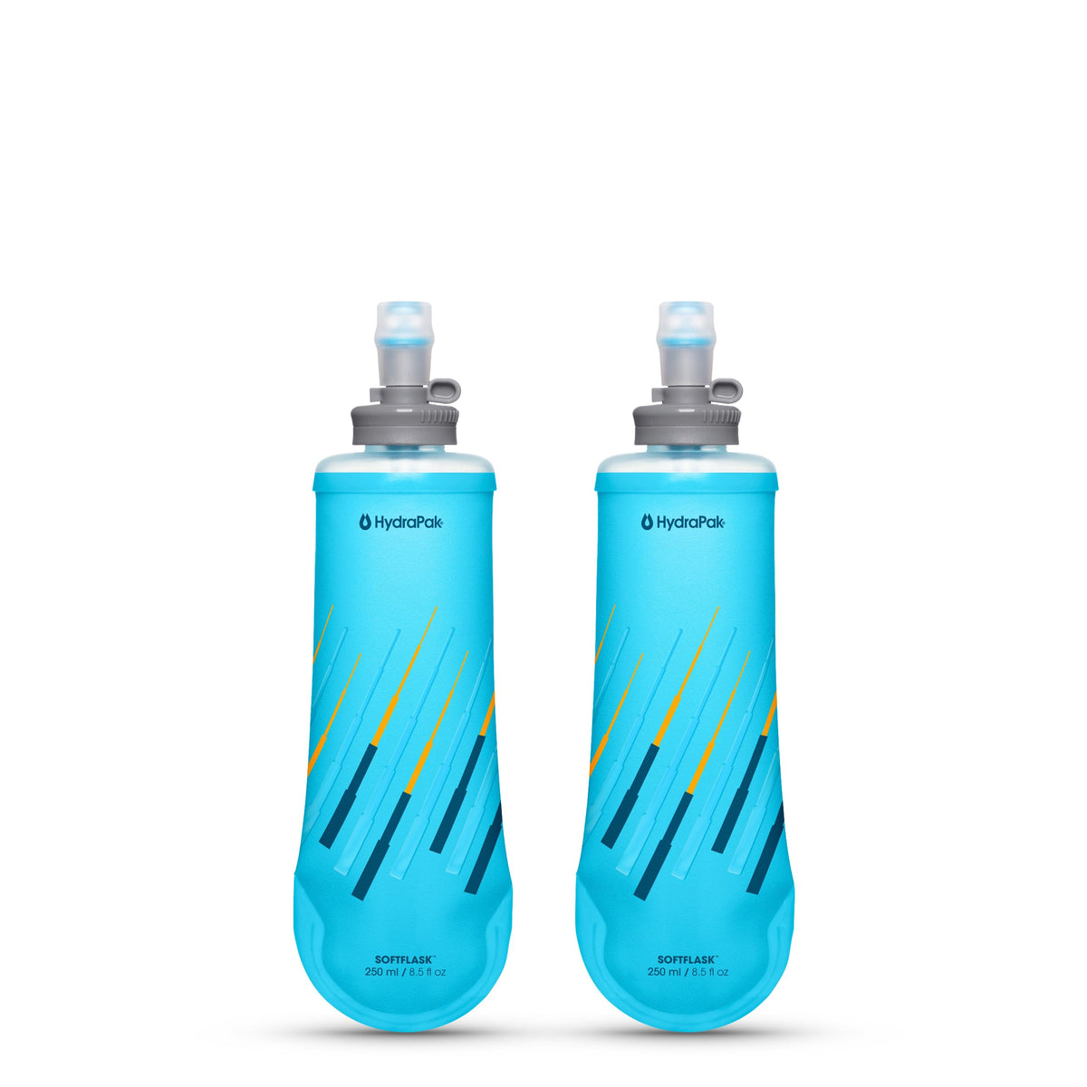 HydraPak SoftFlask Collapsible Nutrition Flask 2-Pack (250ml, Malibu)