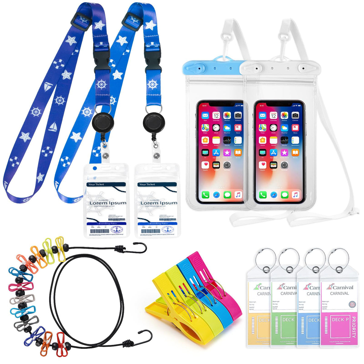 Cruise Essentials 2026,FACULX Cruise Must Haves Kit Luggage Tags