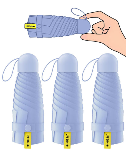 LMUGOOS 3 Pack Mini Travel Folding Umbrella,UPF 50+ UV Compact Portable Sun