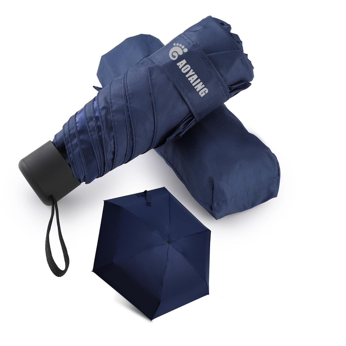 GAOYAING Small Mini Umbrella with Case Light Compact Design Perfect for Travel Lightweight Portable Parasol Outdoor Sun&Rain Umbrellas 34 Inches