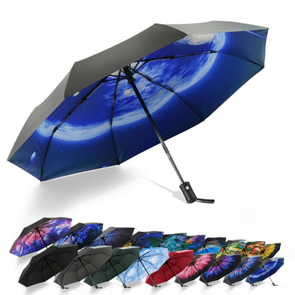 SY COMPACT Travel Umbrella - Windproof Automatic Compact Umbrellas for Rain