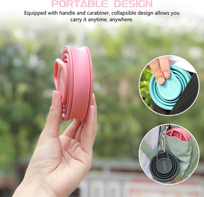 Nefeeko Collapsible Water Bottle, BPA Free Silicone Foldable Water Bottles