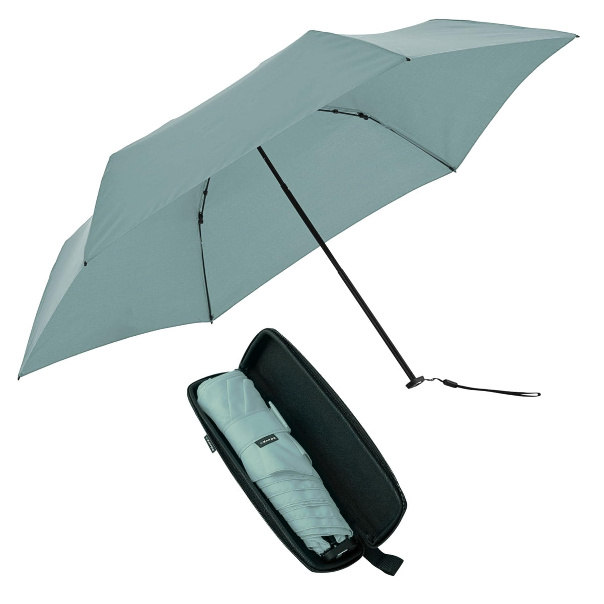 Knirps X4U My Clever Companion– 90cm Diameter Windproof Manual Open/Close Umbrella, Small and Compact Design for Travel and All Weather Protection, with Retractable Feature and Travel Case