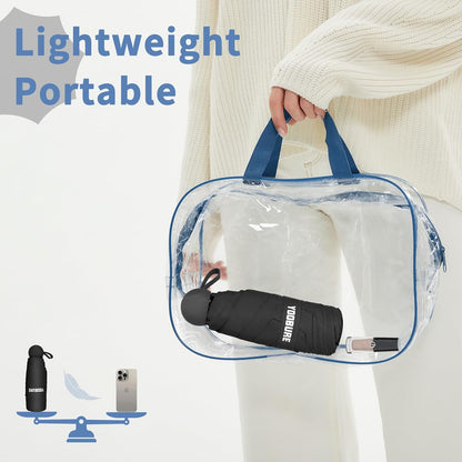 Yoobure Travel Umbrella Portable Compact Umbrellas, Pocket Mini for Purse, Umbrellas for UV Sun & Rain Small for Backpack, Umbrella with Case Folding for Kids Women