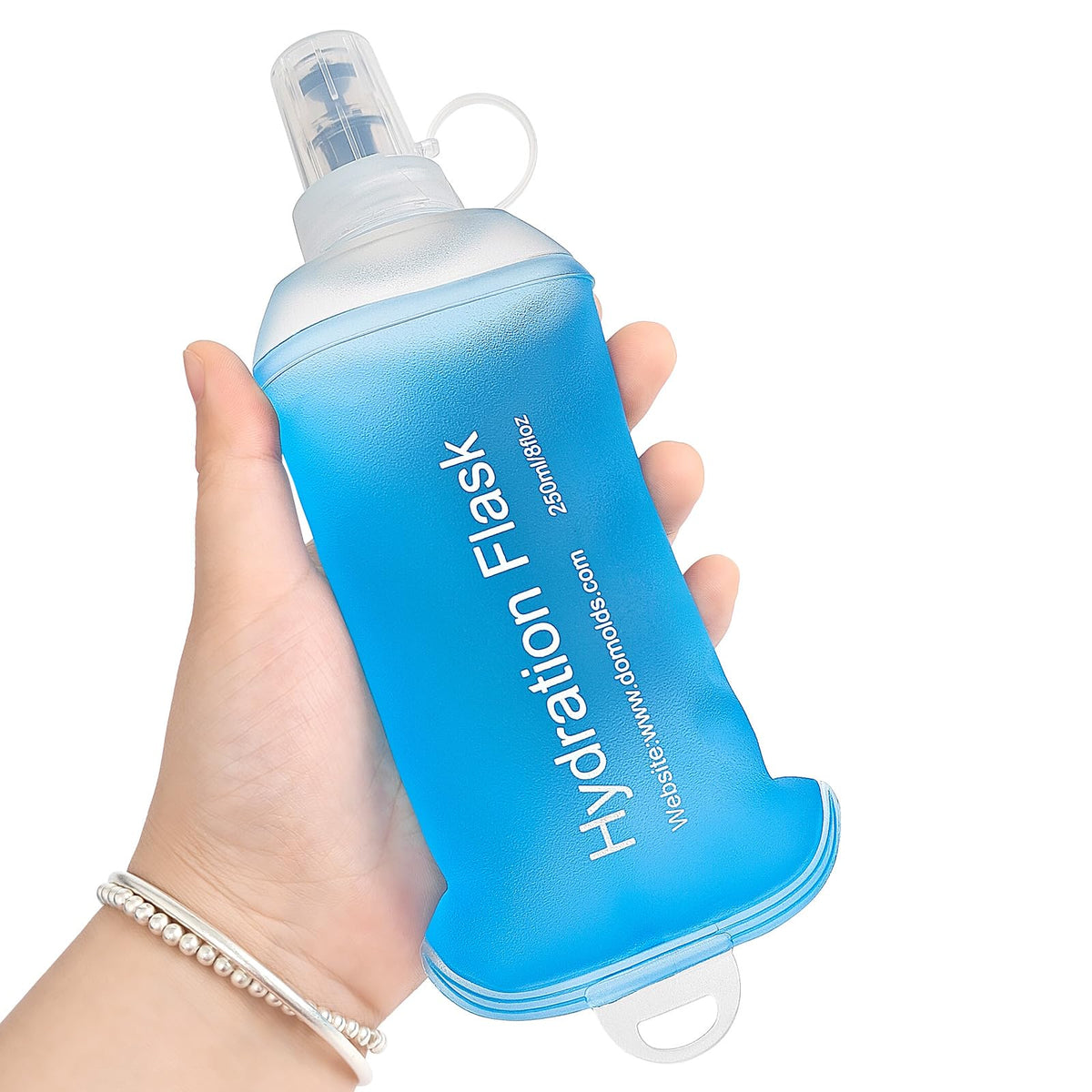 GUYI GYGYL Soft Flask Collapsible Water Bottle for Sports, 250ml White 2pcs