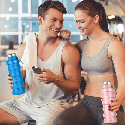 Lallisa 8 Pcs Collapsible Water Bottles Bulk, Reusable, Fresh Colors