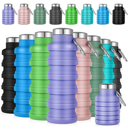 Lallisa 8 Pcs Collapsible Water Bottles Bulk, Reusable, Fresh Colors